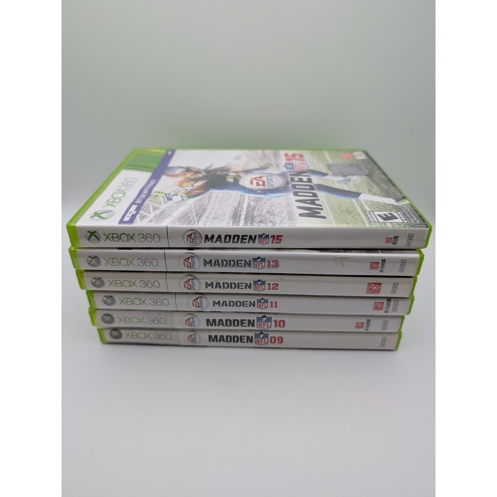 Madden NFL Lot 09 10 11 12 13 (Microsoft Xbox 360, 2012) Tested Bundle